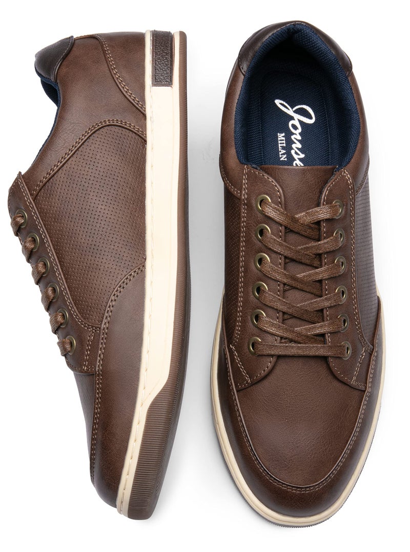 Jousen Men's Casual Shoes Memory Foam Casual Sneakers for Men (A81Q02 Dark Brown 11) - Image 2